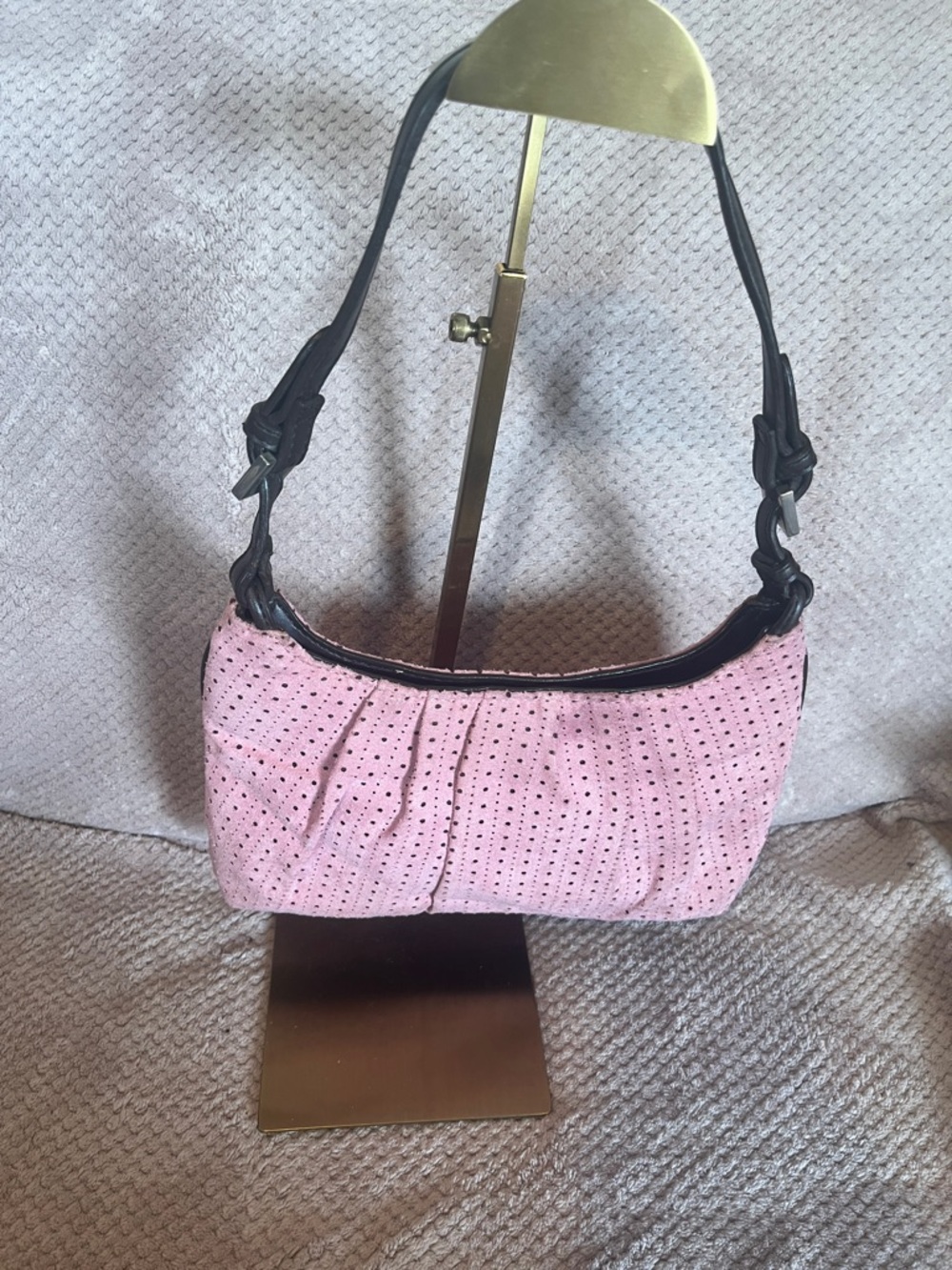 Liz Claiborne Pink Women's Shoulder Bag with Brown Strap